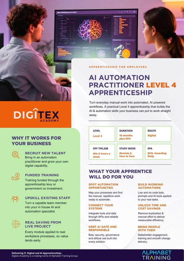 AI and Automation Practitioner Level 4 brochure